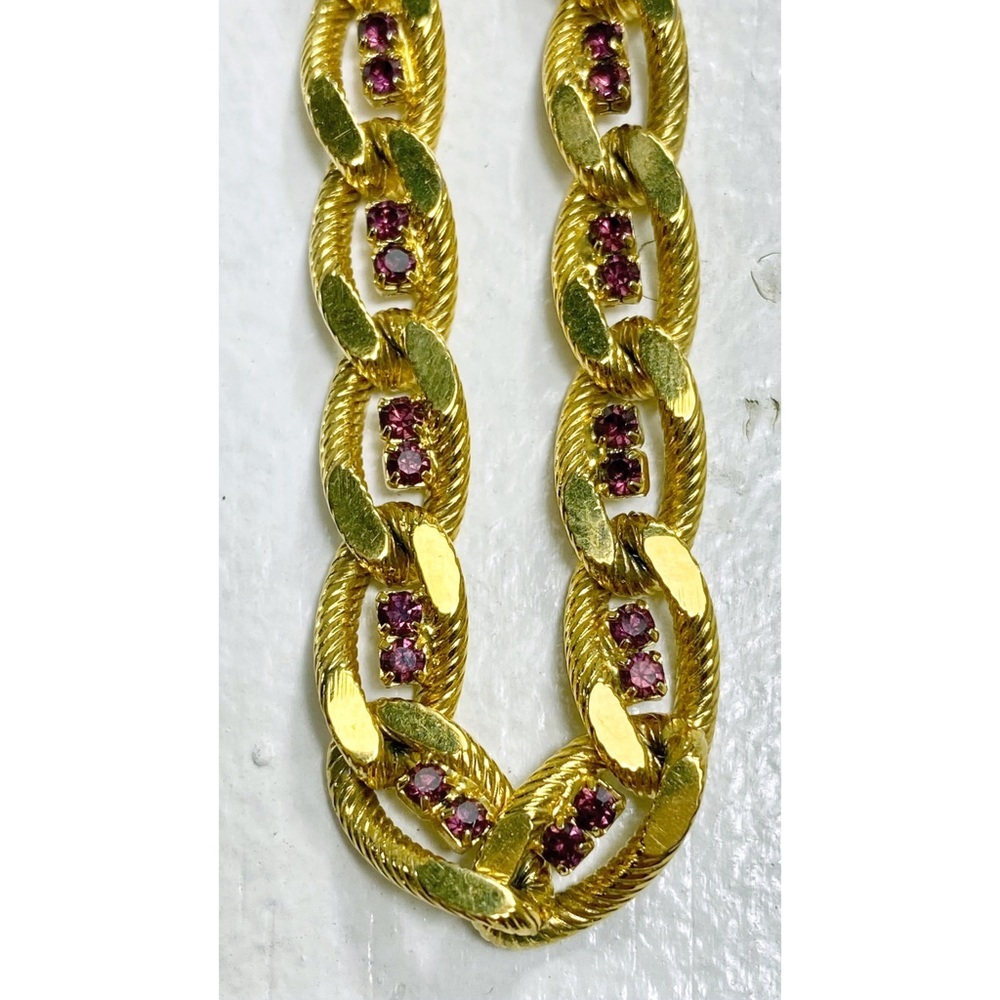 Givenchy Gold Plated Couture Amethyst Stone Necklace